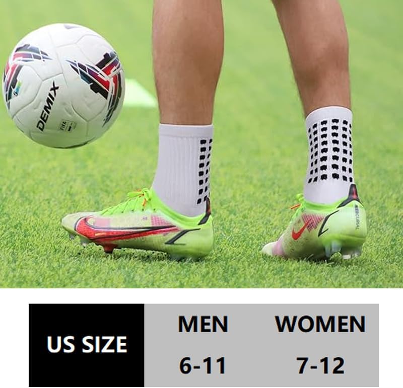 BUKEORE 2 Set Anti-Slip Grip Soccer Socks with Shin Guard Sleeves, Sports Athletic Socks for Men Women - Image 5